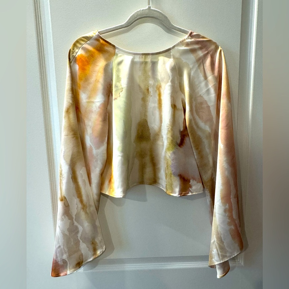 H&M multicolored blouse wide sleeve